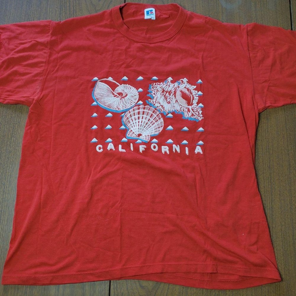 Vtg 80s 90s Russell USA Made California Shirt XL